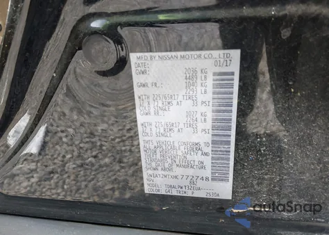 2017 Nissan Rogue S из США, поврежденный, VIN 5N1AT2MTXHC772748